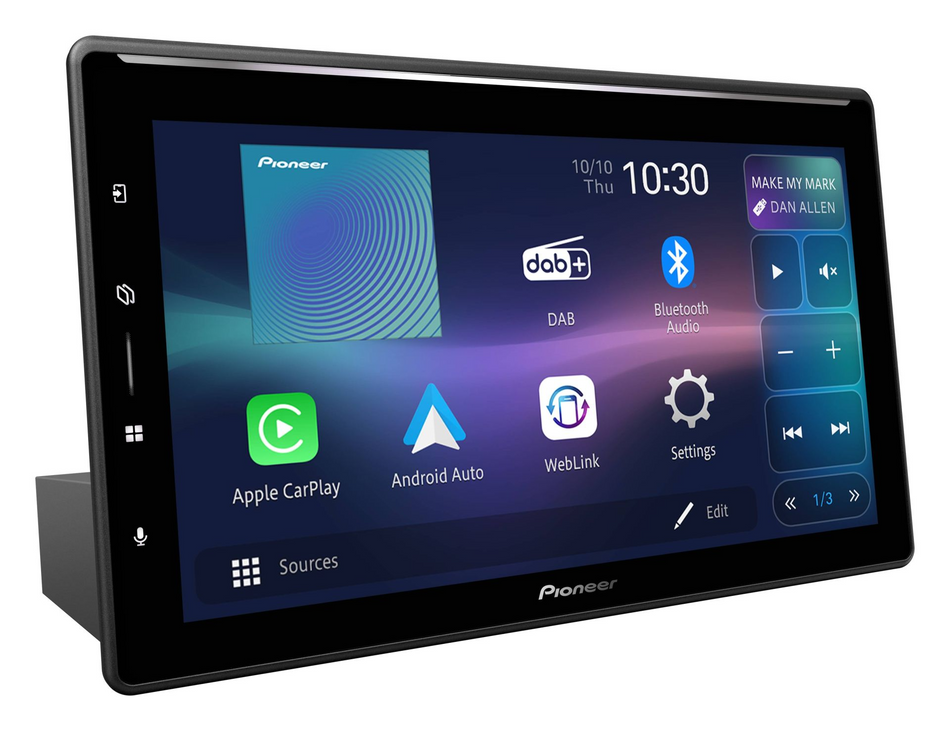 Pioneer SPH-EVO109DAB-1/UNI 10.1" Single DIN Floating Screen Wireless Apple CarPlay Android Auto DAB Dolby Atmos Spatial Audio