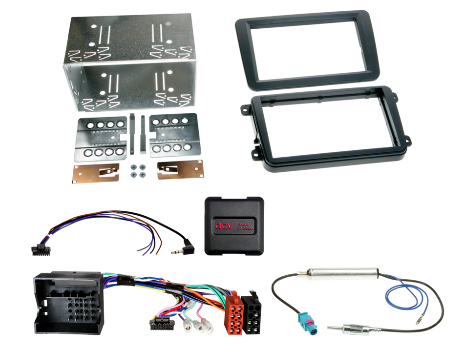 Connects2 CTKVW01 (621320-10-1) Volkswagen Golf Passat Scirocco Touran Black Double DIN Radio Installation Kit