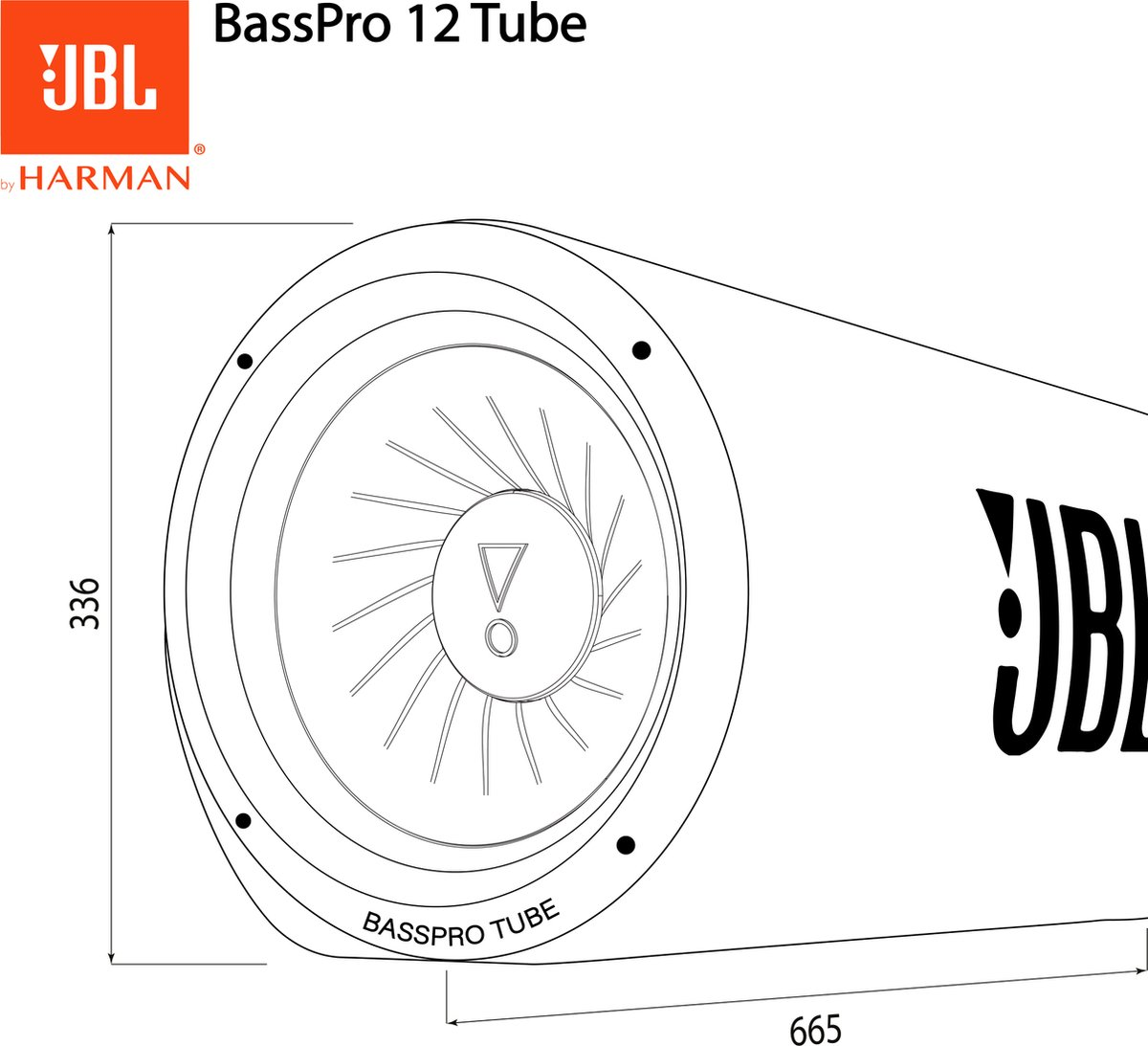 JBL BassPro BP12T Bass Tube 450 Watt Active Bass Tube Subwoofer