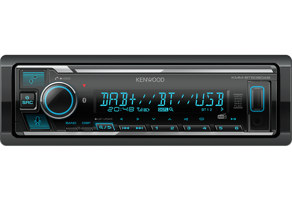 Kenwood KMM-BT508DAB - Mechless iPod/iPhone Android Direct Control Stereo USB MP3 DAB Player