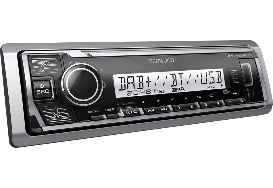 Kenwood KMR-M508DAB - Marine Digital Media Receiver Bluetooth Spotify Alexa DAB+