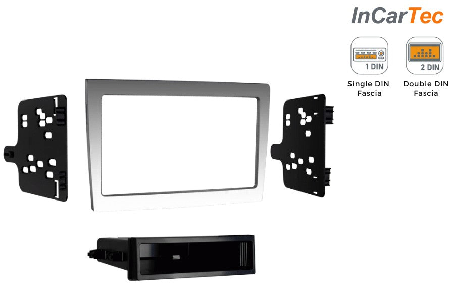 InCarTec 50-959/1 Porsche 911 / Boxster/ Coupe (987 / 997) Single / Double DIN fascia (GREY/ SILVER)