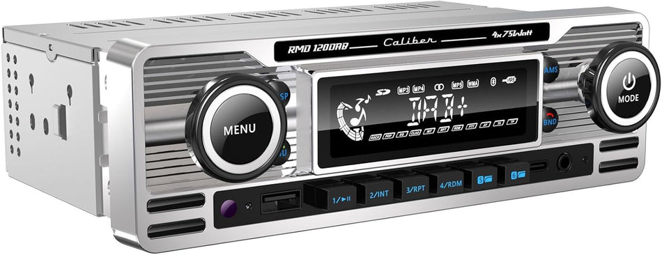 Caliber RMD120DAB Retro Radio with Digital Radio, FM, Bluetooth & Aux Input (Chrome)