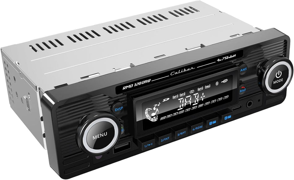 Caliber RMD120DAB-B Retro Radio with Digital Radio, FM, Bluetooth & Aux Input (Black)