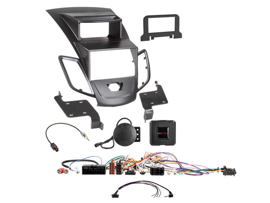 ACV 621114-21-1 Ford Fiesta (JA8) Double Din Fitting Kit With Top Display (Black)
