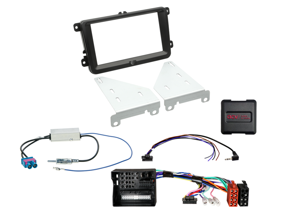 Connects2 CTKVW17 (621320-30-1) Volkswagen Caddy Sharan T6 Black Double DIN Radio Installation Kit