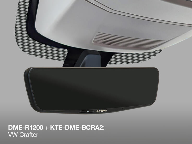 Alpine KTE-DME-BCRA2 Vehicle Specific Installation Kit to fit a DME-R1200 Digital Mirror in a VW T6/T6.1, VW Crafter or MAN TGE