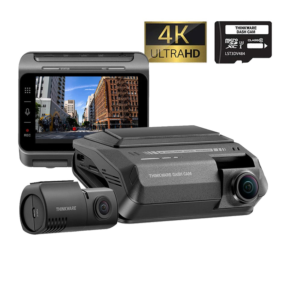 Thinkware ARC900 4K Front & 2K Rear Dash Cam, 3.5" Touch Screen, Super Night Vision, HDR, Bluetooth, WIFI,