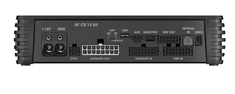 Audison AF C8.14 bit DSP Amplifier, 800W, 14 CH DSP + 8 x 100 W @ 2 ohm, D-class Fully Bridgeable