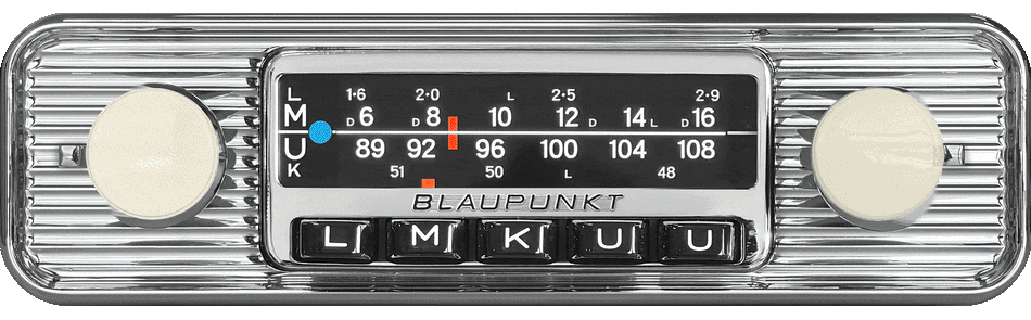 Blaupunkt Frankfurt Stereo Classic (Ivory) 70s car radio (from 1970) with 3″ Digital Colour Display, DAB+ FM High-End Tuner, Bluetooth, USB, AUX