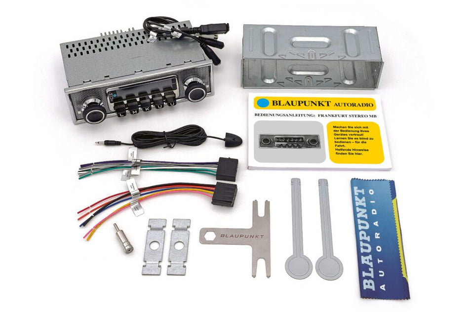 Blaupunkt Frankfurt Stereo MB 70s car radio (from 1970) with 3″ Digital Colour Display, DAB+ FM High-End Tuner, Bluetooth, USB, AUX