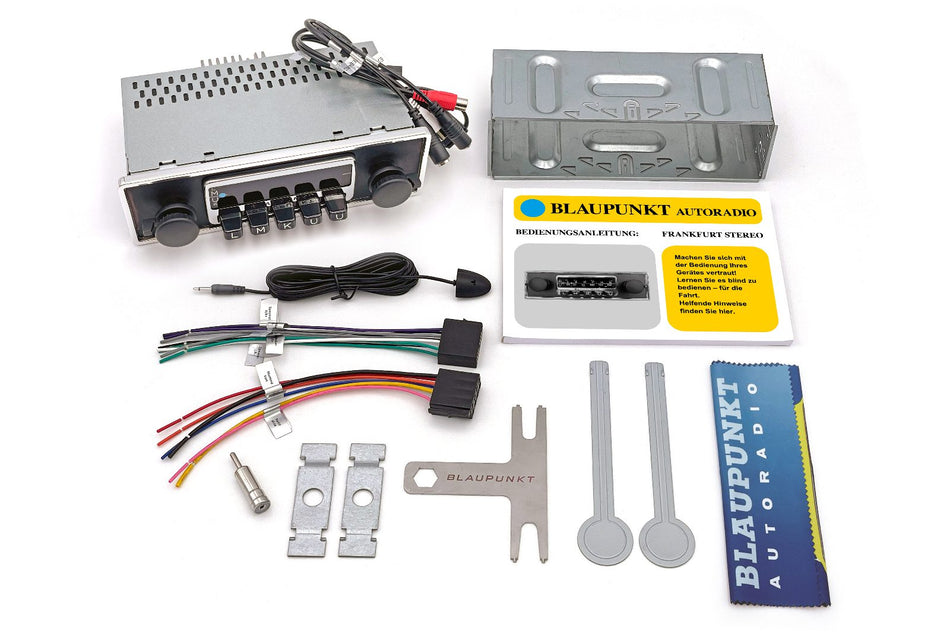 Blaupunkt Frankfurt Stereo (Black) 70s car radio (from 1970) with 3″ Digital Colour Display, DAB+ FM High-End Tuner, Bluetooth, USB, AUX (Copy)