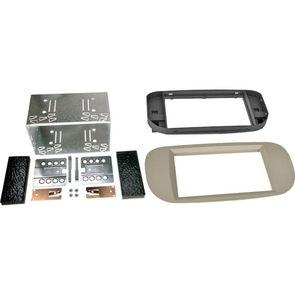 CT23FT12 Double DIN Facia Plate for Fiat 500 08> Pearl