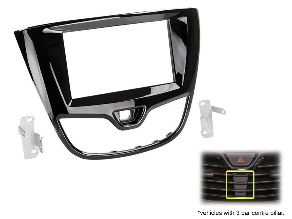 Connects2 CTKVX39 Vauxhall Viva 2015> Piano Black Double DIN Radio Installation Kit