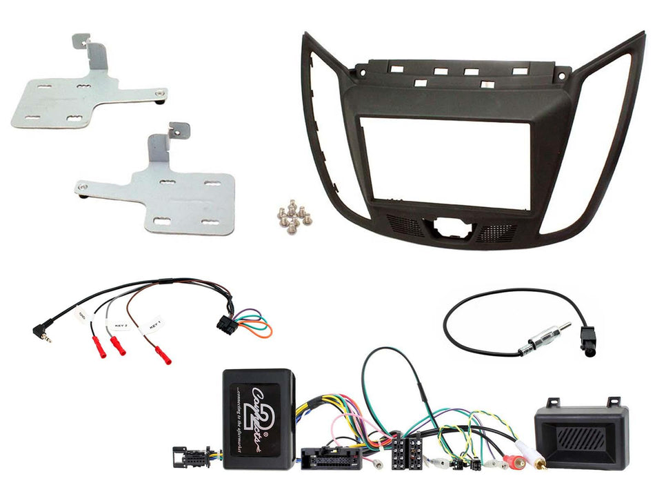 Connects2 CTKFD34 Ford C-Max 2010> Dark Grey Double Din Radio Installation Kit