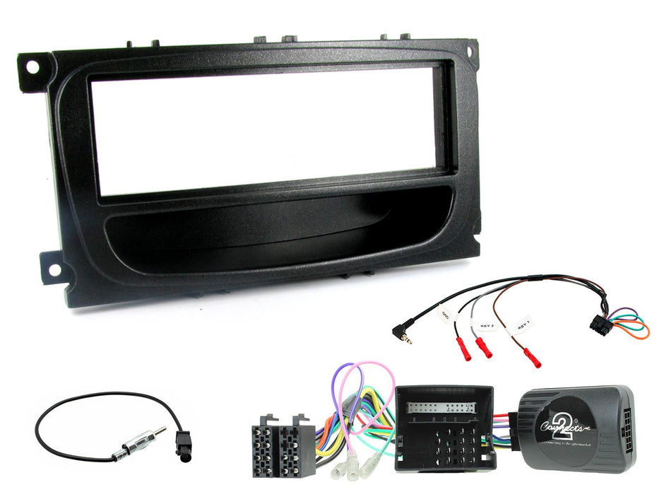 Connects2 CTKFD61 Ford Focus Mondeo 2007> Black Single Din Radio Installation Kit
