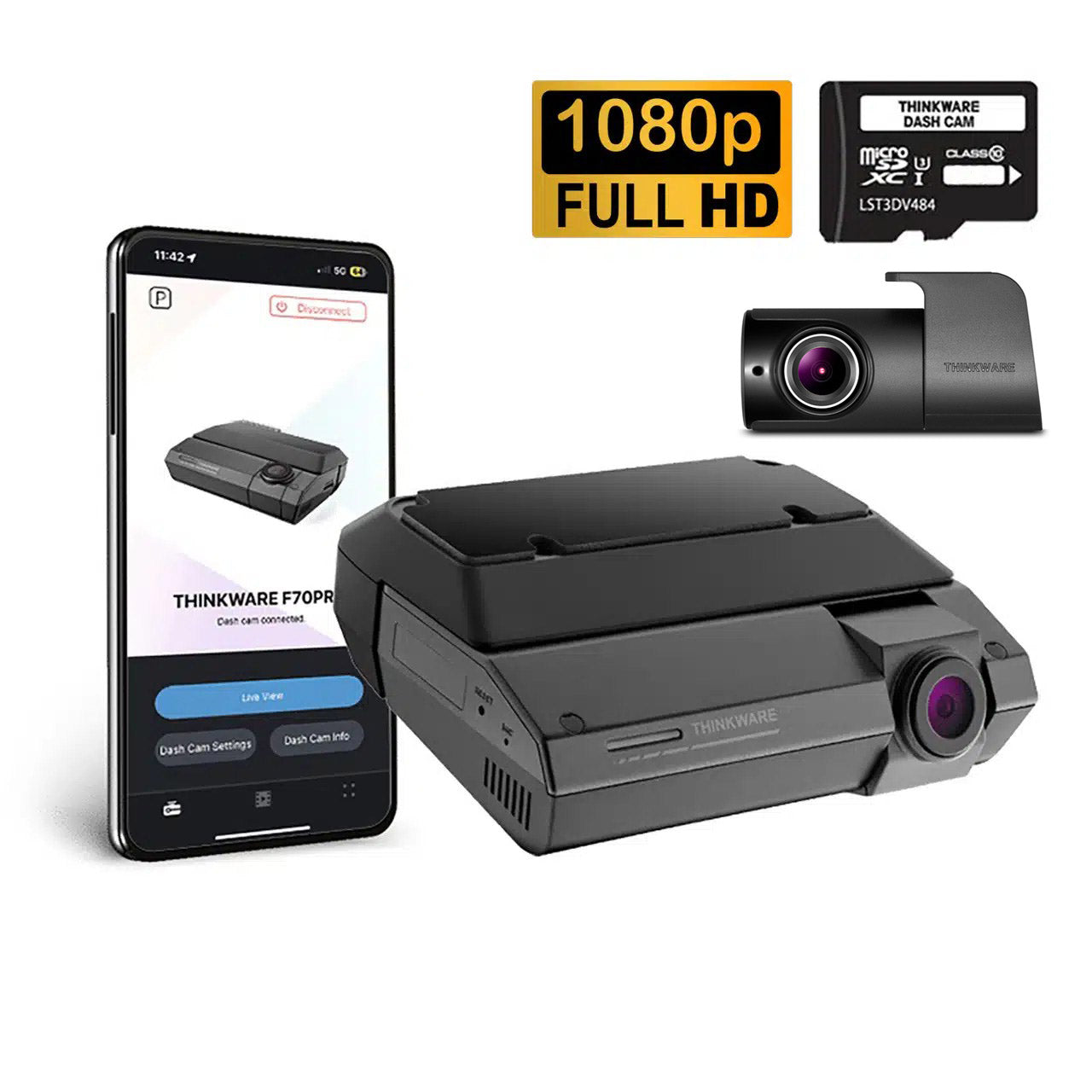 Thinkware F790 1080P Front & Rear Dashcam, Wifi, Super Night Vision, P ...
