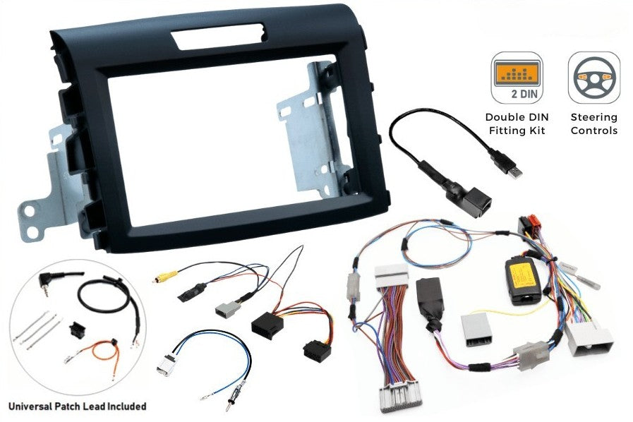 InCarTec Honda CR-V (2012–2017) Double DIN Car Stereo Fitting Kit – Type B Navigation, USB & Camera Retention