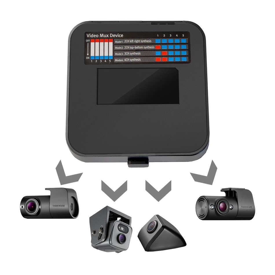 Thinkware MB100 Multiplexer Box Converts Thinkware Dash Cams into a 5 Channel System.