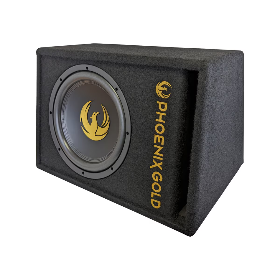 Phoenix Gold Z Series Z12AB 12” 1000W Powered Active Ported Wedge Subwoofer Enclosure with Built-in Amplifier