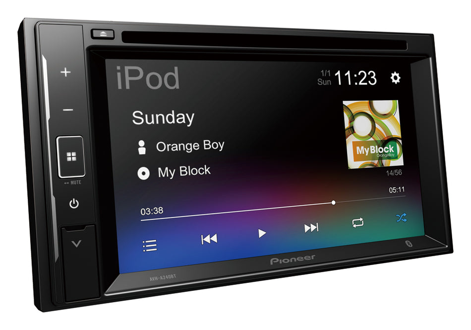 Pioneer AVH-A240BT 6.2" Double Din Touch Screen Stereo Bluetooth CD MP3 DVD USB