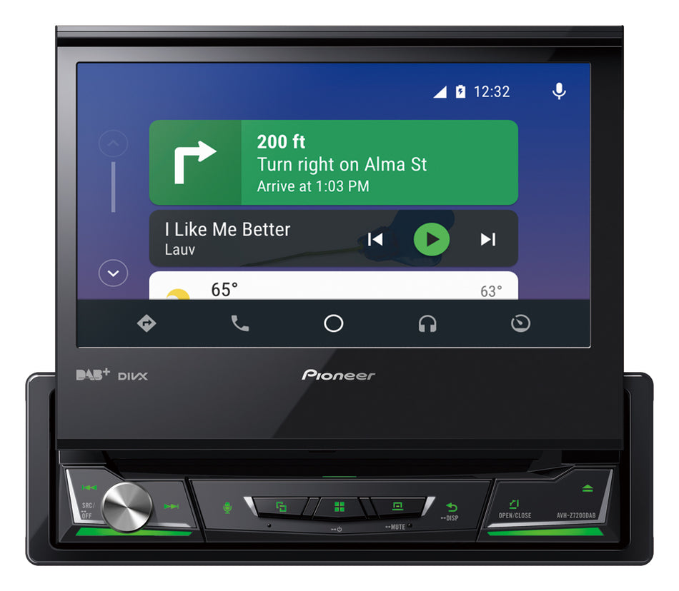 Pioneer AVH-Z7200DAB 7" Flip-Out Multimedia System CD DVD DAB Bluetooth Apple CarPlay Android Auto Weblink