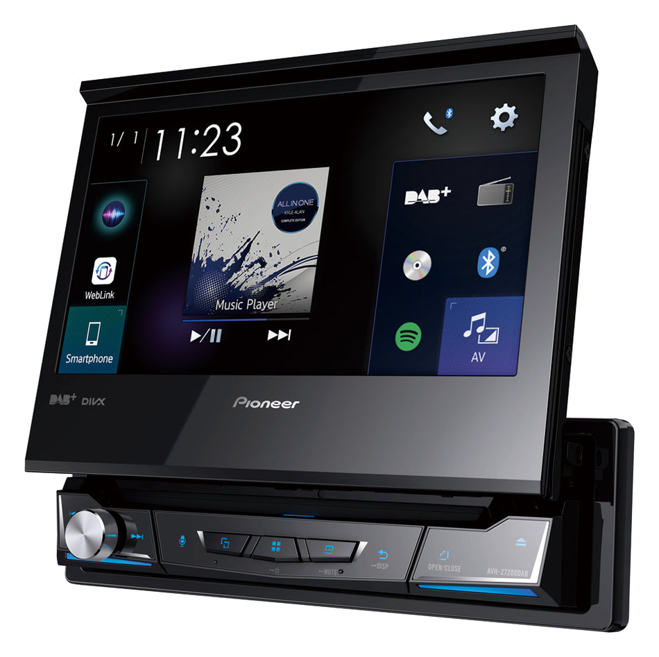 Pioneer AVH-Z7200DAB 7" Flip-Out Multimedia System CD DVD DAB Bluetooth Apple CarPlay Android Auto Weblink