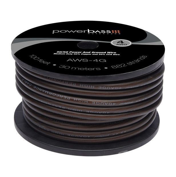 PowerBass AWS-4G - 4 Gauge Ground Wire - (Per Metre)