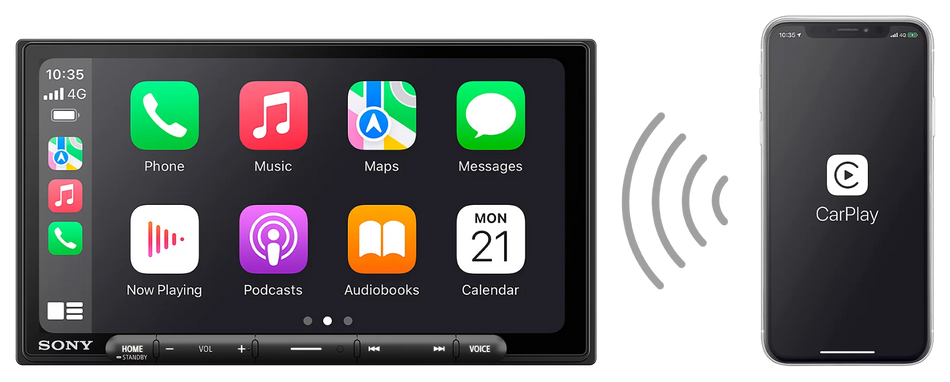 Sony XAV-AX6050 6.95" Capacitive Screen, Wireless Apple Carplay & Android Auto, DAB, Bluetooth, HDMi