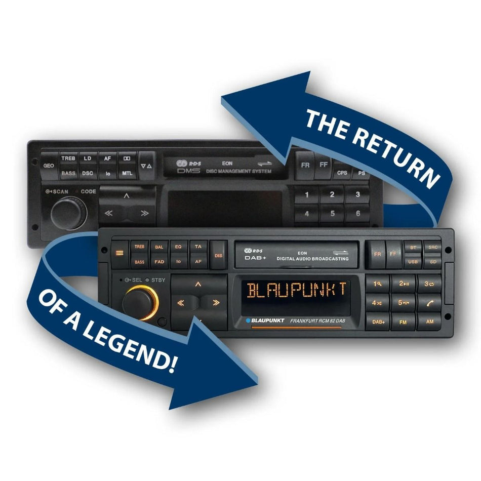 Blaupunkt Frankfurt RCM82DAB - Retro 90's Style Classic Car Stereo Bluetooth MP3/SD/USB DAB Radio