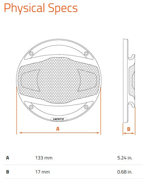 Hertz CG100 100mm (4") Grill For Hertz CX100 Speakers