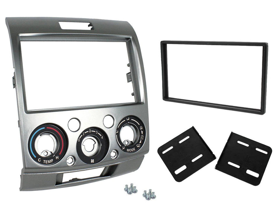 Connects2 CT23FD14 Silver Double DIN Facia Plate for Ford Ranger 2007> 2012