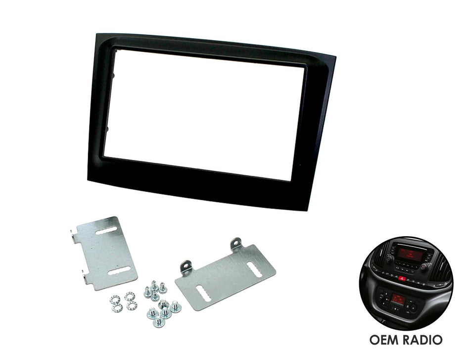 Connects2 CT23FT23 Fiat Doblo 2015> Matt Black Double DIN Fascia