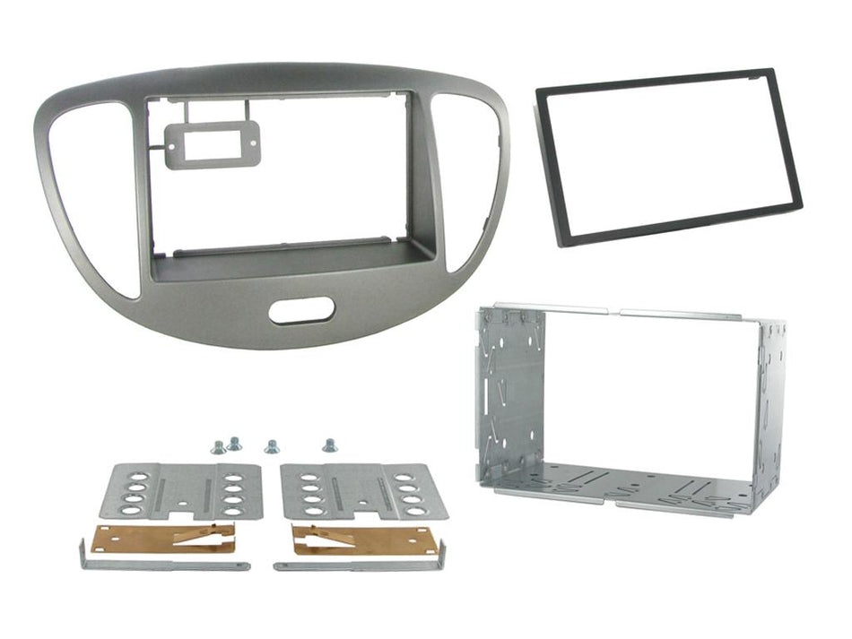 Connects2 CT23HY25 Hyundai i10 2008> 2013 Silver Double DIN Fascia