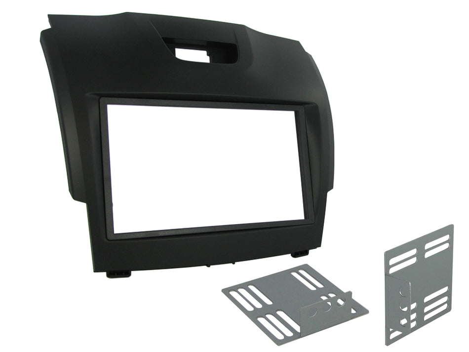 Connects2 CT23IZ02 Isuzu D-Max MU-X 2012> Black Double DIN Fascia