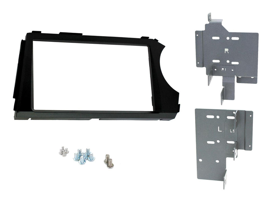 Connects2 CT23SY09 Black Double DIN Fascia Frame for Ssangyong Korando-Sport 2010> 2013