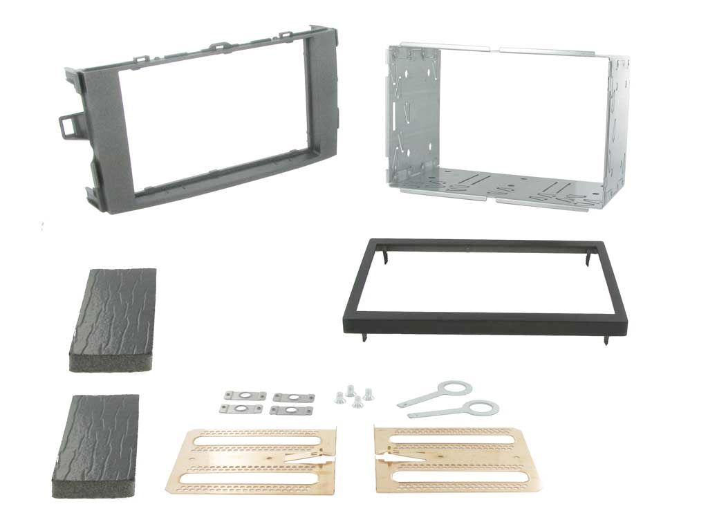 Connects2 CT23TY26 Silver Double DIN Facia Plate for Toyota Auris