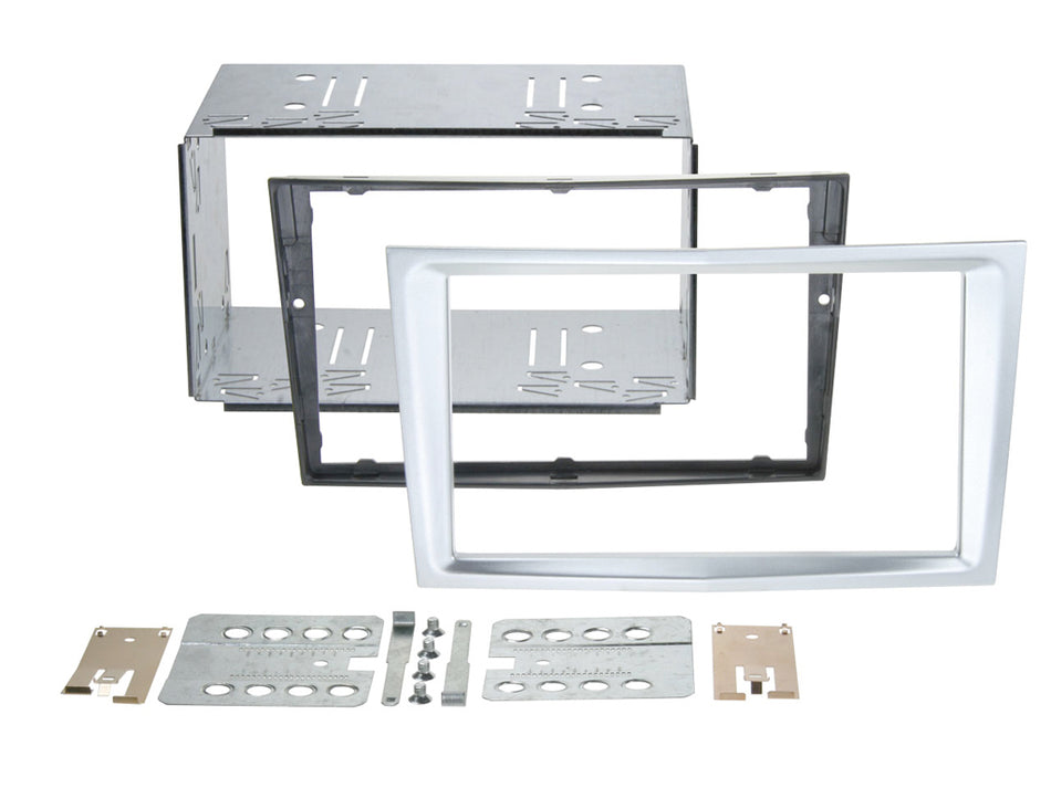 CT23VX37 Matt Chrome Double DIN Facia Kit for Vauxhall Astra