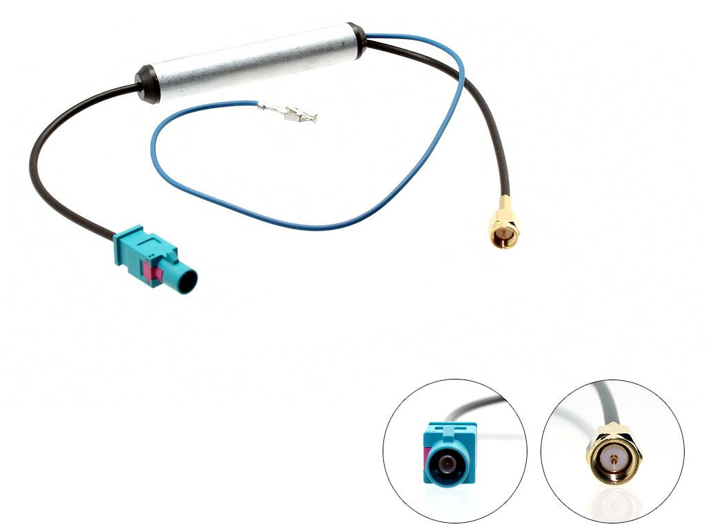 Connects 2 CT27AA110 Male Fakra - SMA Male Antenna Adapter