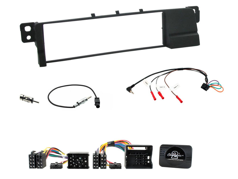 Connects2 CTKBM07 BMW 3 Series (E46) 1998> 2005 Black Single DIN Radio Installation Kit