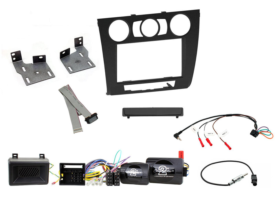 Connects2 CTKBM09 BMW 1 Series (E8*) 2007> 2013 Black Double DIN Radio Installation Kit