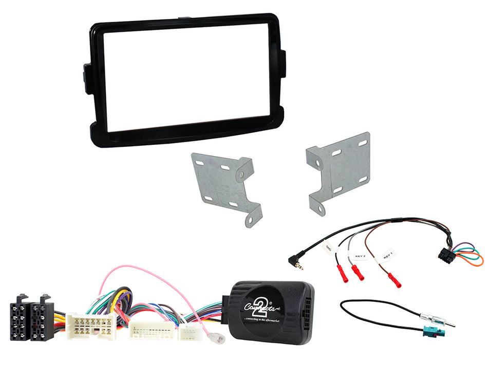 Connects2 CTKDC04 Dacia Duster Sandero 2012-2020 Black Double Din Radio Installation Kit