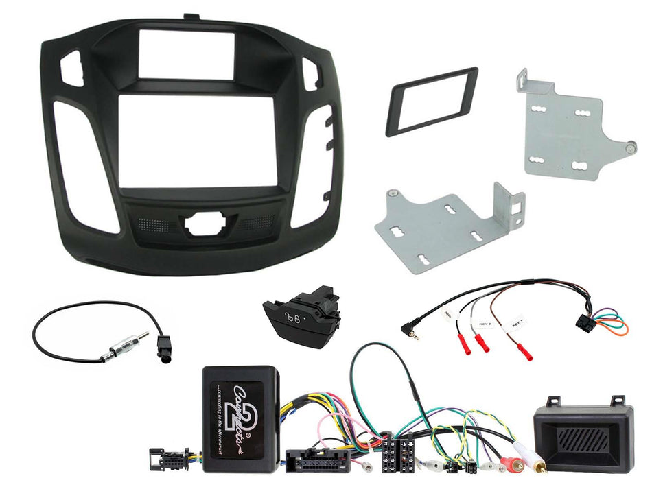 Connects2 CTKFD31C Ford Focus 2011> 2015 Black Double Din Radio Installation Kit with Hazard Button