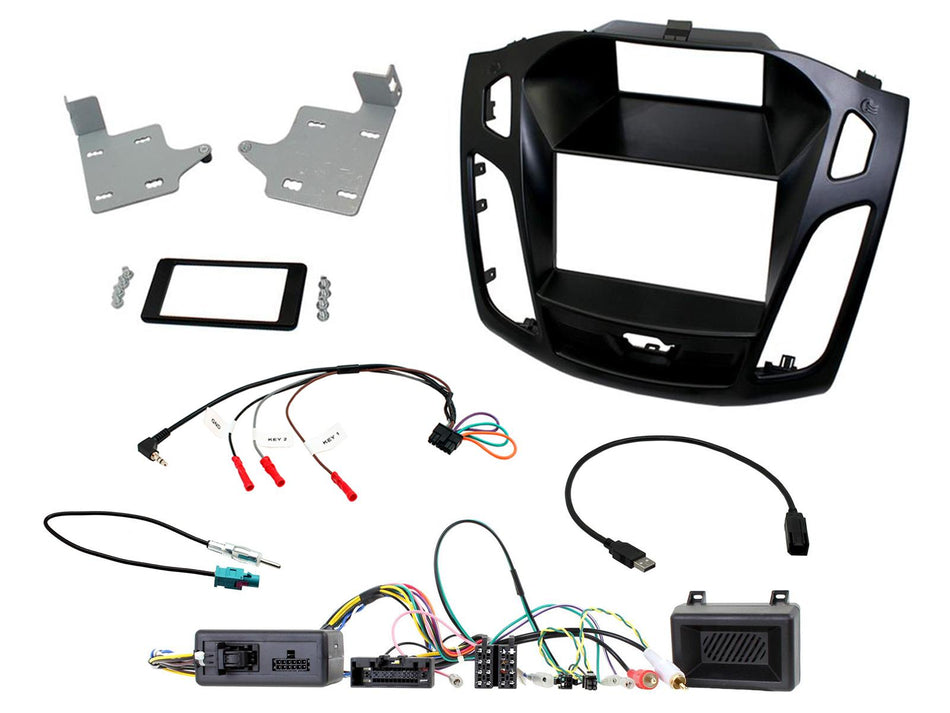 Connects2 CTKFD64 Ford Focus 2015> Black Double DIN Radio Installation Kit