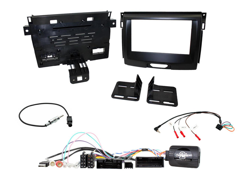 Connects2 CTKFD65 Ford Ranger Everest 2015> Black Double Din Radio Installation Kit