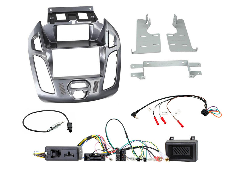 Connects2 CTKFD78 Ford Transit-Connect 2013> Nebula Anthracite Gloss Double DIN Radio Installation Kit