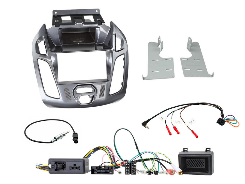 Connects2 CTKFD83 Ford Transit-Connect 2013> Nebula Anthracite Gloss Double DIN Radio Installation Kit