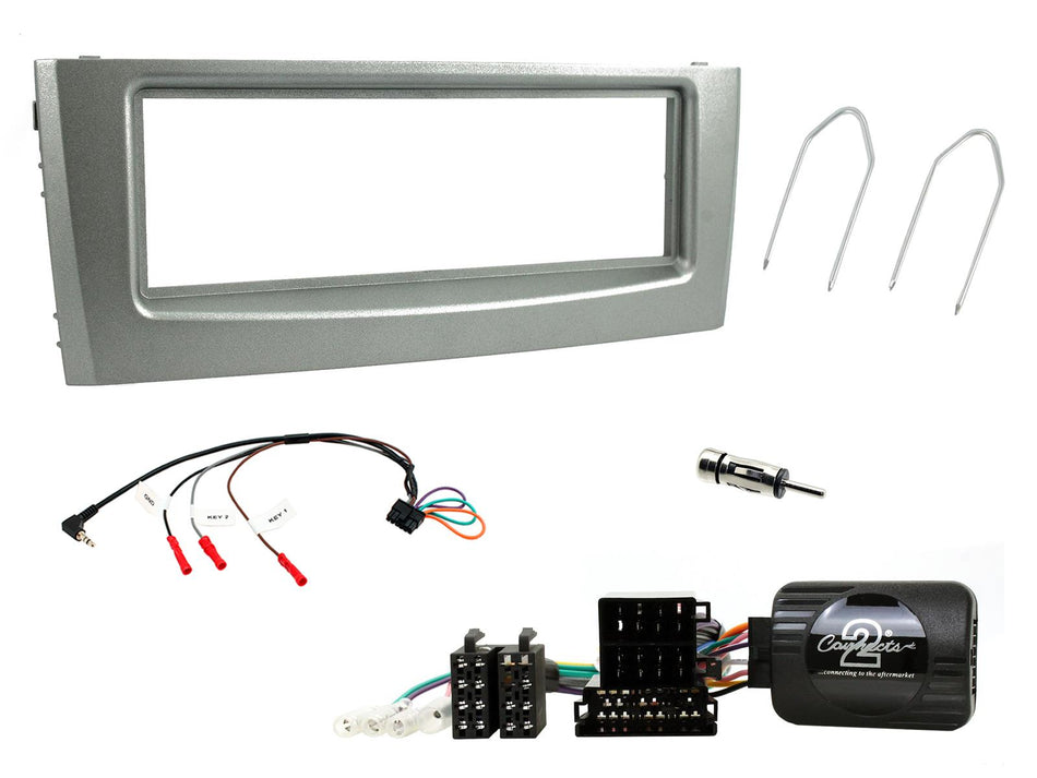 Connects2 CTKFT01 Fiat Punto Grande 2005> Single DIN Anthracite Metallic Radio Installation Kit