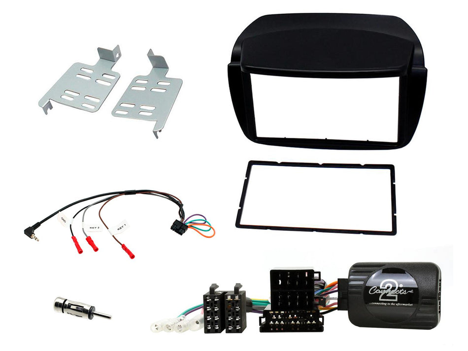 Connects2 CTKFT11 Fiat Doblo 2010> 2015 Black Double Din Radio Installation Kit