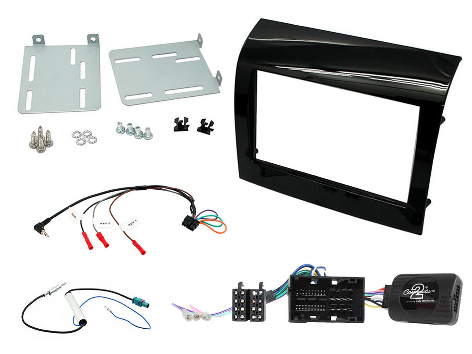 Connects2 CTKFT14 Fiat Ducato (X290) 2015 - 2021 Gloss Black Double Din Radio Installation Kit